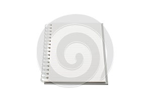 Blank notebook mock up isolated on white background. Clipping pa