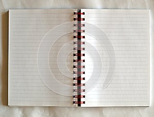 Blank notebook page