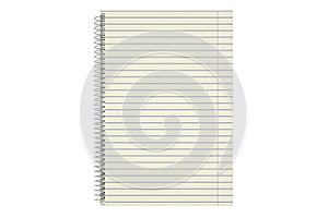 Blank notepad with lined paper