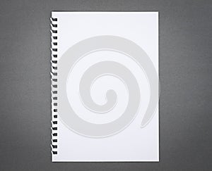 Blank notepad notebook paper