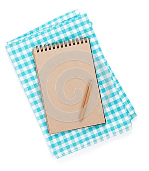 Blank notepad with pencil