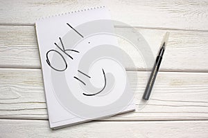 Blank notepad for sketching