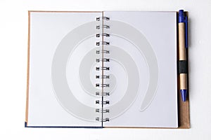 Blank notepad on white