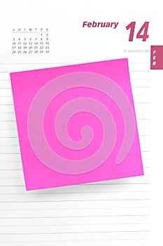 Blank notepaper and valentine's day