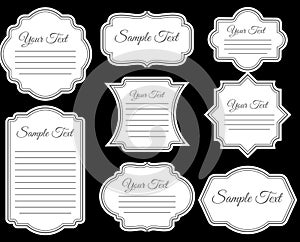 Blank notice text cover borders isolated writing