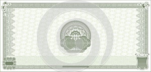 Blank old banknote green