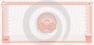 Blank old banknote red