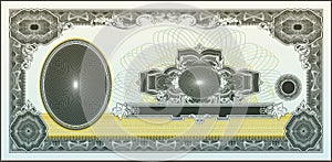 Blank for an old banknote vector