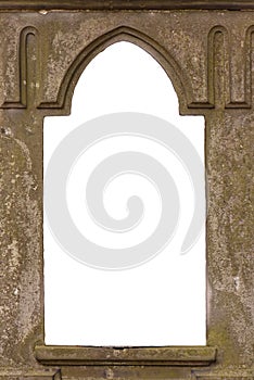 Blank old castle window