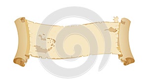 Blank Old Parchment Scroll Paper Vector Design, vector design Generative AI