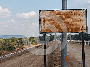 Blank old sign board