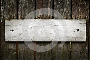 Blank old wooden sign