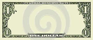 Blank one dollar bill