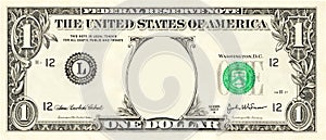 Blank One Dollar Bill Illustration Vector