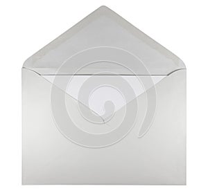 Blank open envelope - white