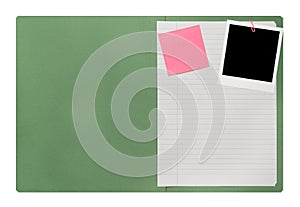 Blank open file folder