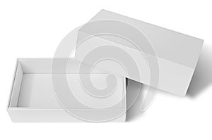 Blank open paper box