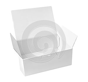 Blank open paper box