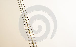 Blank open spiral notebook