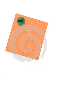 blank orange note with magnet