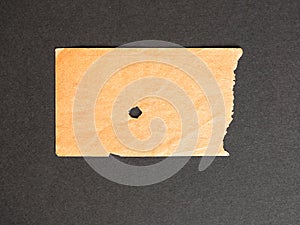 blank orange tag label