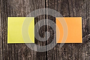 Blank Orange & Yellow Sticky Note Post It