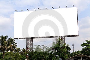 Blank outdoor billboard photo