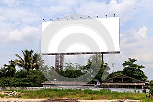 Blank outdoor billboard photo