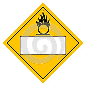 Blank Oxidizer Symbol Sign, Vector Illustration, Isolate On White Background, Label .EPS10