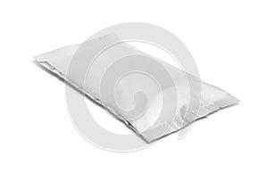 Blank packaging aluminum foil pouch isolated on white background