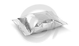 Blank packaging aluminum foil snack pouch for product design mock-up