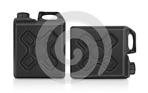 Blank packaging black plastic gallon isolated on white background with clipping path. 3D render