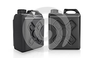 Blank packaging black plastic gallon isolated on white background with clipping path. 3D render