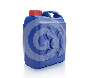 Blank packaging blue plastic gallon isolated on white background with clipping path. 3D render