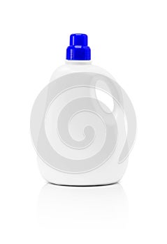 Blank packaging detergent plastic bottle isolated on white