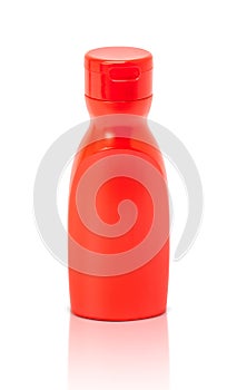 Blank packaging red ketchup sauce bottle