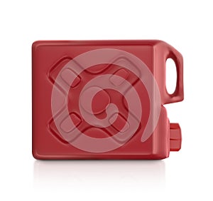 Blank packaging red plastic gallon isolated on white background with clipping path. 3D render