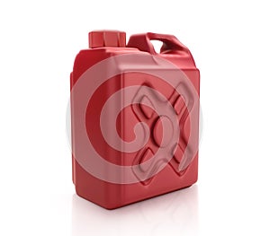 Blank packaging red plastic gallon isolated on white background with clipping path. 3D render