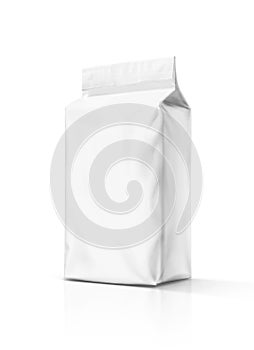 Blank packaging snack paper pouch isolated on white background