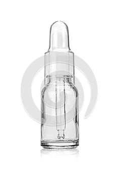 Blank packaging transparent cosmetic serum bottle
