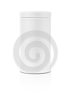 Blank packaging tube shape on white background