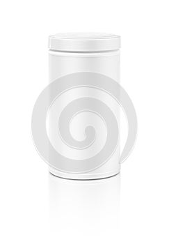 Blank packaging tube shape on white background