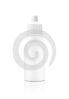 Blank packaging white plastic bottle for liquid dropper medicine