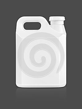 Blank packaging white plastic gallon isolated on gray