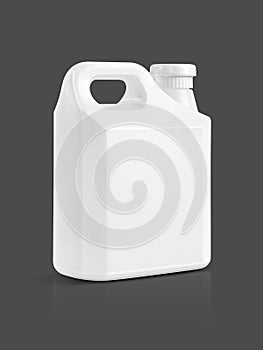 Blank packaging white plastic gallon isolated on gray