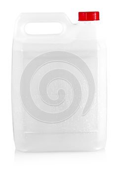 The blank packaging white plastic gallon isolated on white background with clipping path