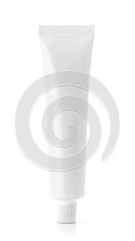 blank packaging white toothpaste tube for oral care product design mock-up