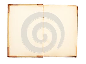 Blank pages of an open 19-th century book