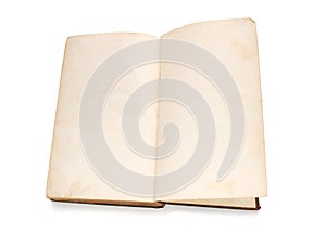Blank pages of vintage book