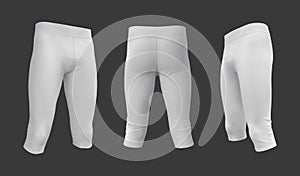 Blank pants mockup in front and side views. Sweatpants